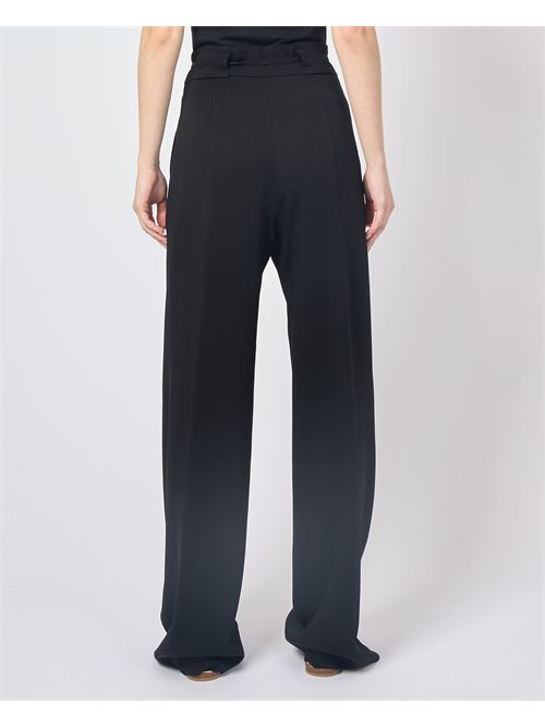 Pantalon palazzo noir Manila Grace MANILA GRACE | P168VUMA001